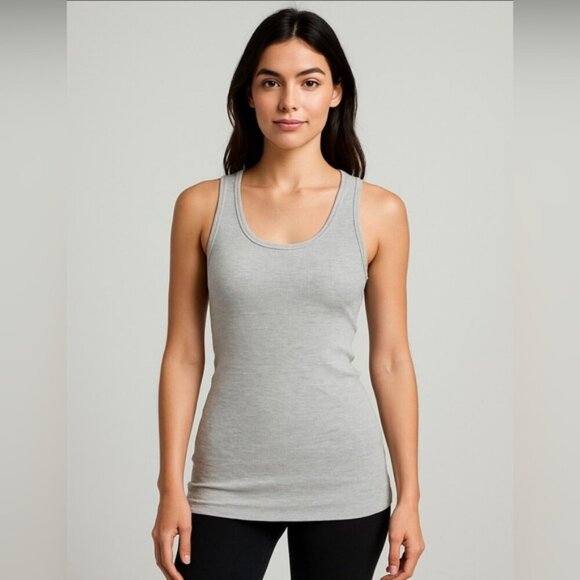 Victoria’s Secret Gray Ribbed Tank Top Women’s Size M - Picture 1 of 5